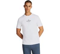 Tommy Hilfiger Uomo T-shirt Maniche Corte con Branding, Bianco (White), XXL