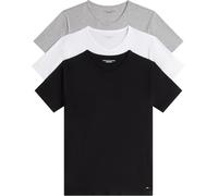 Tommy Hilfiger Uomo T-Shirt Maniche Corte Confezione da 3 Stretch Scollo a V, Multicolore (Black/White/Grey Heather), XXL