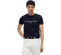 Tommy Hilfiger Uomo T-Shirt Maniche Corte Core Tommy Logo Scollo Rotondo, Nero (Jet Black), S