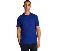 Tommy Hilfiger Uomo T-Shirt Maniche Corte Essential con Taschino sul Petto, Blu (Wedge Blue), XL