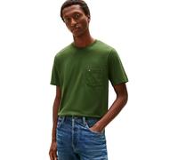 Tommy Hilfiger Essential Solid Pocket Tee Mw0Mw37283, Maglietta a Maniche Corte, Uomo, Verde (Mountain Pine), S