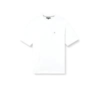 Tommy Hilfiger Uomo T-Shirt Maniche Corte Essential Solid con Taschino sul Petto, Bianco (White), 3XL