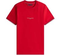Tommy Hilfiger Uomo T-Shirt Maniche Corte Logo Tipped Scollo Rotondo, Rosso (Medium Red), L