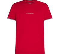 Tommy Hilfiger Uomo T-Shirt Maniche Corte Logo Tipped Scollo Rotondo, Rosso (Medium Red), M