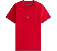 Tommy Hilfiger Uomo T-Shirt Maniche Corte Logo Tipped Scollo Rotondo, Rosso (Medium Red), S