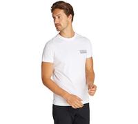 Tommy Hilfiger Uomo T-Shirt Maniche Corte Printed Badge Scollo Rotondo, Bianco (White), 3XL