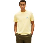 Tommy Hilfiger Uomo T-Shirt Maniche Corte Script Monogram in Cotone, Giallo (Citronella), M