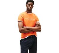 Tommy Hilfiger Uomo T-Shirt Maniche Corte Slim Fit, Arancione (Brilliant Orange), M