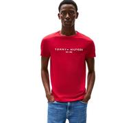 Tommy Hilfiger Uomo T-Shirt Maniche Corte Slim Fit, Rosso (Medium Red), 3XL