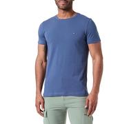 Tommy Hilfiger Stretch Slim Fit Tee Mw0Mw10800, Magliette a Maniche Corte Uomo, Blu (Aegean Sea), XS