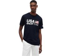 Tommy Hilfiger Uomo T-Shirt Maniche Corte US SailGP Logo in Cotone, Blu (Desert Sky), M