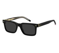 Tommy Hilfiger Uomo TH 85/S 2M2/IR Occhiali da sole Acetato Nero Grigio Squadrata Normale