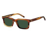 Tommy Hilfiger Uomo TH 85/S EX4/QT Occhiali da sole Acetato Marrone Verde Squadrata Normale