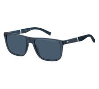 Tommy Hilfiger Uomo Tommy Hilfiger TH 2043/S IPQ/KU Occhiali da sole Plastica Blu Blu Squadrata Normale