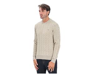 Tommy Hilfiger - Vintage Beige Crewneck Sweater - - Knitwear - Uomo - Beige - M
