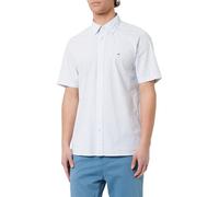 Tommy Hilfiger WCC Flex Popeline STP RF Shirt S/S Uomo, Blu (Breezy Blue/Optic White), S