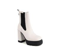 Tommy Hilfiger White Leather Ankle Boots - EU39/US9