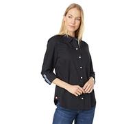 Tommy Hilfiger Women's Classic Long Sleeve Roll Tab Button Down Shirt (Standard And Plus Size)