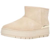 Tommy Hilfiger Women's Metallic Suede Snowboot Fw0fw07850 Ankle Boot, Beige White Clay, 38 EU