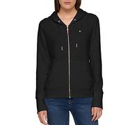 Tommy Hilfiger Zip-up Classic Sweatshirt for Women with Drawstrings And Hood Felpa con Cappuccio, Black, L (Pacco da 7) Donna