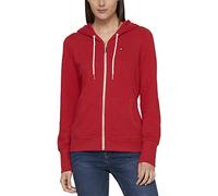 Tommy Hilfiger French Terry Zip Hoodie-Solid Felpa con Cappuccio, Scarlatto, XL Donna