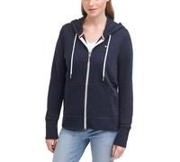 Tommy Hilfiger Zip-up Classic Sweatshirt for Women with Drawstrings And Hood Felpa con Cappuccio, Sky Captain, XXL Donna