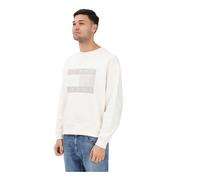 Tommy Jeans - 90s Tonal Flag Badge Sweatshirt - -Sweatshirts & Hoodies -Uomo -Bianco -M