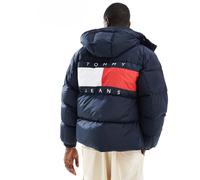 Tommy Jeans - Alaska - Piumino blu navy con bandiera sul retro XL