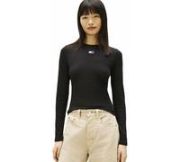 TOMMY JEANS Badge W - maglia maniche lunghe - donna M Black woman