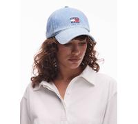 Tommy Jeans - Berretto di jeans blu con logo a bandiera One Size