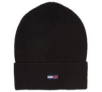 Tommy Jeans Berretto in Maglia Donna Flag Invernale, Multicolore (Black), Taglia Unica