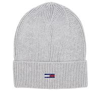 Tommy Jeans Berretto in Maglia Donna Flag Invernale, Multicolore (Silver Grey), Taglia Unica