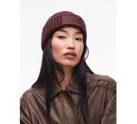 Tommy Jeans - Berretto marrone cioccolato a coste spesse One Size