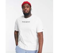 Tommy Jeans Big & Tall - T-shirt bianca con logo lineare-Bianco 5XL
