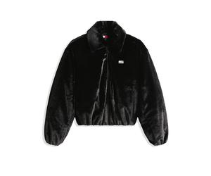 TOMMY JEANS Blouson effetto pelliccia nero | XS
