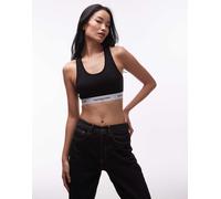Tommy Jeans - Bralette nera con logo-Nero L