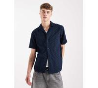 Tommy Jeans - Camicia a maniche corte blu navy ricamata 52