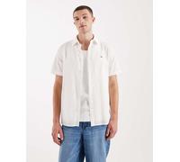 Tommy Jeans - Camicia a maniche corte in seersucker color crema-Bianco 52