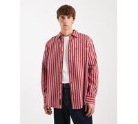 Tommy Jeans - Camicia comoda a righe bianche e rosse-Bianco 54