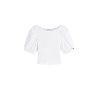 Tommy Jeans Camicia da donna 'Smock Slim Short Sleeve Blouse' bianco Donna Tommy Jeans L