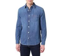 Tommy Jeans Camicia da Uomo Tjm Denim Regular Fit Ext DM0DM22303 Camicia L/S, Denim (Denim Dark), 3XL, Denim (Denim Dark), 3XL Plus