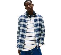 Tommy Jeans Tjm Reg Flannel Shirt Ext Dm0Dm22839 Camicia L/S, Blue (Dark Night Navy/Big Check), XXL Adulto