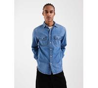 Tommy Jeans Relaxed Shirt Ext Bj8037 Dm0dm23028 Camicia L/S, Denim (Denim Medium), L Uomo