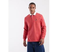 Tommy Jeans - Camicia stile rugby comoda rossa con stemma del logo-Rosso 52