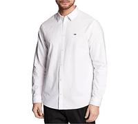 Tommy Jeans Camicia Uomo Classic Oxford Shirt Maniche Lunghe, Bianco (White), M