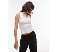 Tommy Jeans - Canotta bianca traforata-Bianco XS