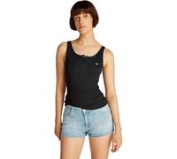 Tommy Jeans Canotta da Donna TJW Slim Botton, Nera, XS, Nero (Nero), XS