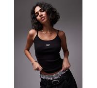 Tommy Jeans - Canotta nera con spalline sottili e scritta del logo-Nero L