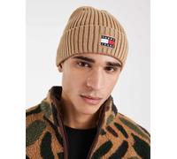 Tommy Jeans - Cappellino color cuoio con logo a bandiera centrale ricamato-Marrone One Size