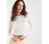Tommy Jeans - Cardigan traforato bianco L